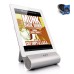 3 in 1 Foldable Metal Speaker Stand Power Charger For iPad/iPhone/iPod - Silver