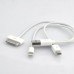 3 in 1 High Quality US Plug Car Travel Charger Kit For iPhone 5 Samsung Galaxy S3 i9300 - White