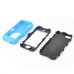 3 in 1 Shock-Absorption 360 Degree Rotating Finger Ring Stand Silicone And Plastic Hybrid Stand Case Cover for iPhone 4 iPhone 4S - Blue