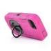 3 in 1 Shock-Absorption 360 Degree Rotating Finger Ring Stand Silicone And Plastic Hybrid Stand Case Cover for iPhone 4 iPhone 4S - Magenta