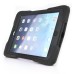 3 in 1 Shockproof Silicone & Plastic Hybrid Stand Defender Case Cover for iPad Mini 1/2/3 - Black