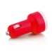 3 in 1 US Plug Car Travel Charger Kit For iPhone 5 - Red