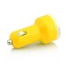 3 in 1 US Plug Car Travel Charger Kit For iPhone 5 - Yellow