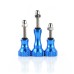 3 x Aluminum Thumb Knob Stainless Bolt Nut Screw for GoPro Hero 3+ / 3 / 2 / 1 - Blue