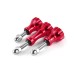 3 x Aluminum Thumb Knob Stainless Bolt Nut Screw for GoPro Hero 3+ / 3 / 2 / 1 - Red