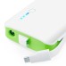 4800 mAh 2 Ports Portable Backup External Battery Power Bank With Led Light Indicator And USB Charging Cable For Smartphone/Tablet/Mp3/MP4 - Green