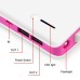 4800 mAh 2 Ports Portable Backup External Battery Power Bank With Led Light Indicator And USB Charging Cable For Smartphone/Tablet/Mp3/MP4 - Magenta