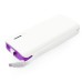 4800 mAh 2 Ports Portable Backup External Battery Power Bank With Led Light Indicator And USB Charging Cable For Smartphone/Tablet/Mp3/MP4 - Purple