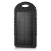 5000 mAh 2 USB Charging Port Sport Solar Mobile Charger for Smartphone - Black