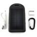 5000 mAh 2 USB Charging Port Sport Solar Mobile Charger for Smartphone - Black
