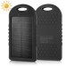 5000 mAh 2 USB Charging Port Sport Solar Mobile Charger for Smartphone - Black