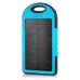 5000 mAh 2 USB Charging Port Sport Solar Mobile Charger for Smartphone - Blue