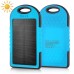 5000 mAh 2 USB Charging Port Sport Solar Mobile Charger for Smartphone - Blue