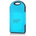 5000 mAh 2 USB Charging Port Sport Solar Mobile Charger for Smartphone - Blue