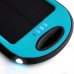 5000 mAh 2 USB Charging Port Sport Solar Mobile Charger for Smartphone - Blue