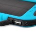 5000 mAh 2 USB Charging Port Sport Solar Mobile Charger for Smartphone - Blue