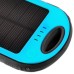 5000 mAh 2 USB Charging Port Sport Solar Mobile Charger for Smartphone - Blue