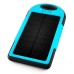 5000 mAh 2 USB Charging Port Sport Solar Mobile Charger for Smartphone - Blue