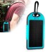 5000 mAh 2 USB Charging Port Sport Solar Mobile Charger for Smartphone - Blue