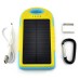 5000 mAh 2 USB Charging Port Sport Solar Mobile Charger for Smartphone - Blue/Yellow