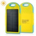 5000 mAh 2 USB Charging Port Sport Solar Mobile Charger for Smartphone - Blue/Yellow