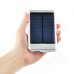 5000 mAh  Portable Solar Lithium Battery Mobile Charger Power - Silver