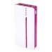 5200mAh Dual USB Ports External Battery Power Bank with Led Light - Magenta