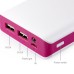 5200mAh Dual USB Ports External Battery Power Bank with Led Light - Magenta