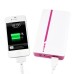 5200mAh Dual USB Ports External Battery Power Bank with Led Light - Magenta