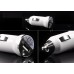 5 In 1 Travel Power Kit Car Charger / EU Plug / Audio Splitter / Earphone / 8 Pin to USB Data Cable For iPhone iPod - White