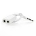 5 In 1 Travel Power Kit Car Charger / EU Plug / Audio Splitter / Earphone / 8 Pin to USB Data Cable For iPhone iPod - White