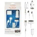 5 in 1 Car Travel Charger Kit Accessories for iPhone 4G/4S/3GS/3G Series - US Plug (White)