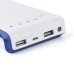 6000 mAh Portable Backup External Battery Power Bank with Led Light Indicator for Smartphone/Tablet/Mp3/MP4 - Blue