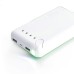 6000 mAh Portable Backup External Battery Power Bank with Led Light Indicator for Smartphone/Tablet/Mp3/MP4 - Green