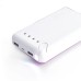 6000 mAh Portable Backup External Battery Power Bank with Led Light Indicator for Smartphone/Tablet/Mp3/MP4 - Purple