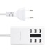 6 Ports 30W EU USB Plug Travel Charger - White