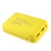 8800mAh External Portable Battery Charger Power Bank with Led Light - Yellow