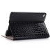 Alligator Pattern Wake/Sleep Dormancy Flip Stand Leather Case With Card Slots For iPad Mini 4 - Black