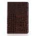 Alligator Pattern Wake/Sleep Dormancy Flip Stand Leather Case With Card Slots For iPad Mini 4 - Brown