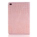 Alligator Pattern Wake/Sleep Dormancy Flip Stand Leather Case With Card Slots For iPad Mini 4 - Pink