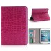 Alligator Pattern Wake/Sleep Dormancy Flip Stand Leather Case With Card Slots For iPad Mini 4 - Purple