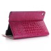 Alligator Pattern Wake/Sleep Dormancy Flip Stand Leather Case With Card Slots For iPad Mini 4 - Purple