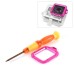 Aluminum LANYARD Lens Ring Mount Bumper with Screwdriver for GoPro Hero 3 - Magneta