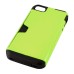 Anti-skid Hybrid PC and TPU Protective Back Case with Card Slot for iPhone 4 iPhone 4S - Yellow