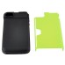 Anti-skid Hybrid PC and TPU Protective Back Case with Card Slot for iPhone 4 iPhone 4S - Yellow