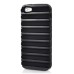 Anti-skid Ladder Design Silicone and PC Hybrid Case for iPhone 5 iPhone 5s - Black