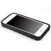 Anti-skid Ladder Design Silicone and PC Hybrid Case for iPhone 5 iPhone 5s - Black