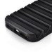 Anti-skid Ladder Design Silicone and PC Hybrid Case for iPhone 5 iPhone 5s - Black