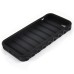 Anti-skid Ladder Design Silicone and PC Hybrid Case for iPhone 5 iPhone 5s - Black