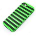 Anti-skid Ladder Design Silicone and PC Hybrid Case for iPhone 5 iPhone 5s - Green